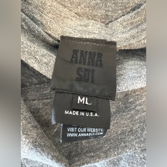 Anna Sui Silk Floral Inset Shark Bite Hem Tank Mini Dress M/L - Picture 6 of 7